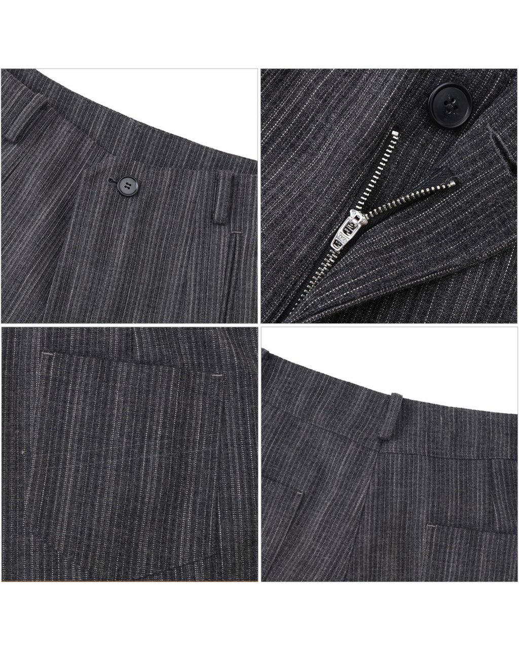 PLEATED WRINKLE STRIPE TROUSERS