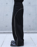 REFLECTIVE CURVED WIDE TRACK PANTS
