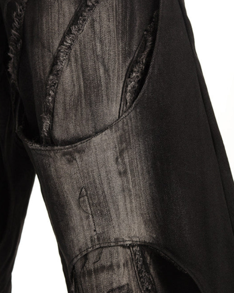 DECONSTRUCTED WIDE FLARE JEANS