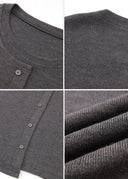 SCRIPT-X BUTTON LAYER SWEATER