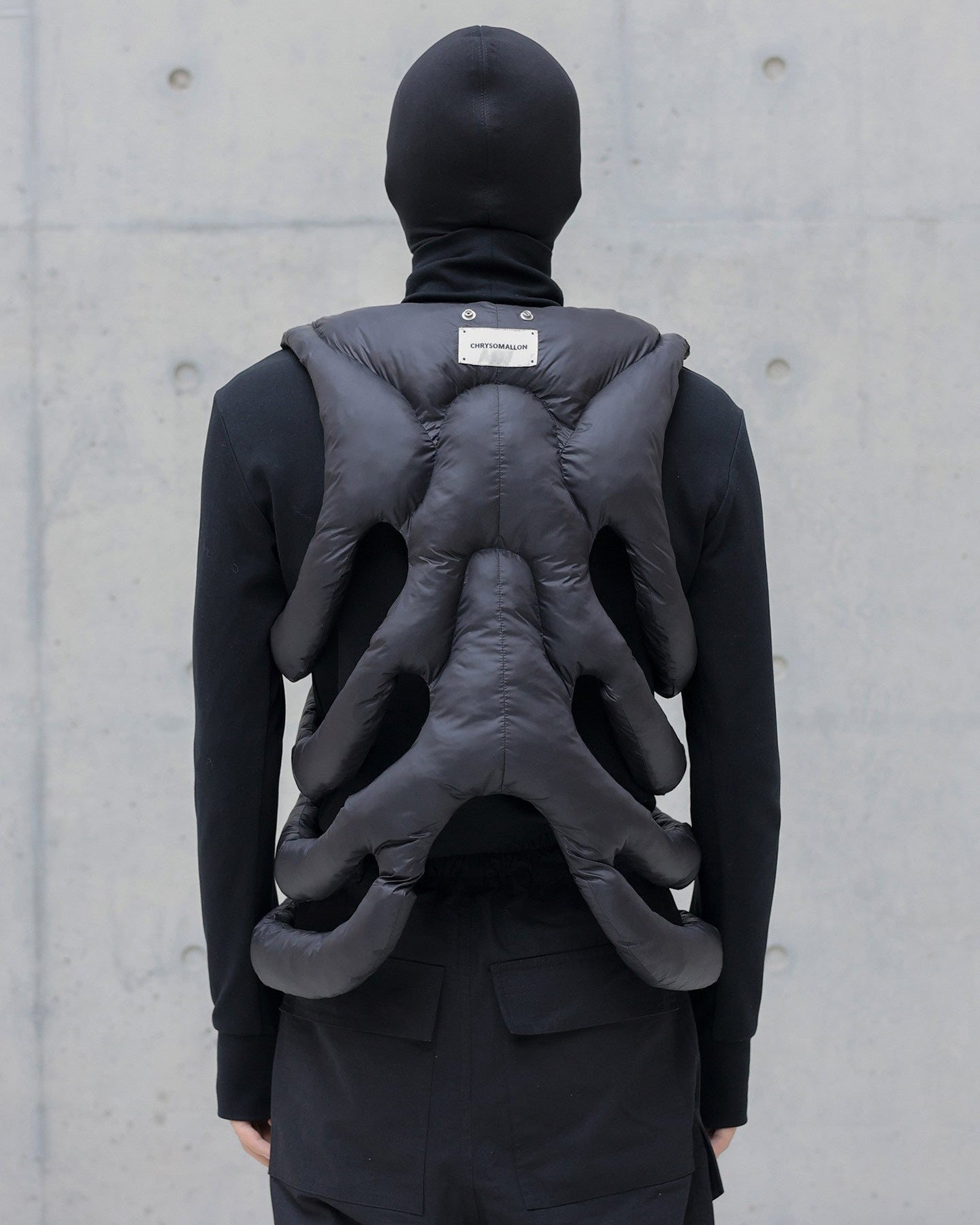 CUTOUT ALIEN EXOSKELETON COTTON VEST