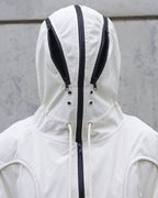MASKED FISHTAIL HOODIE TRENCH COAT
