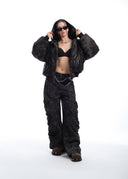 CHAQUETA CON CAPUCHA DE PILOTO DE CAMUFLAJE MANSON