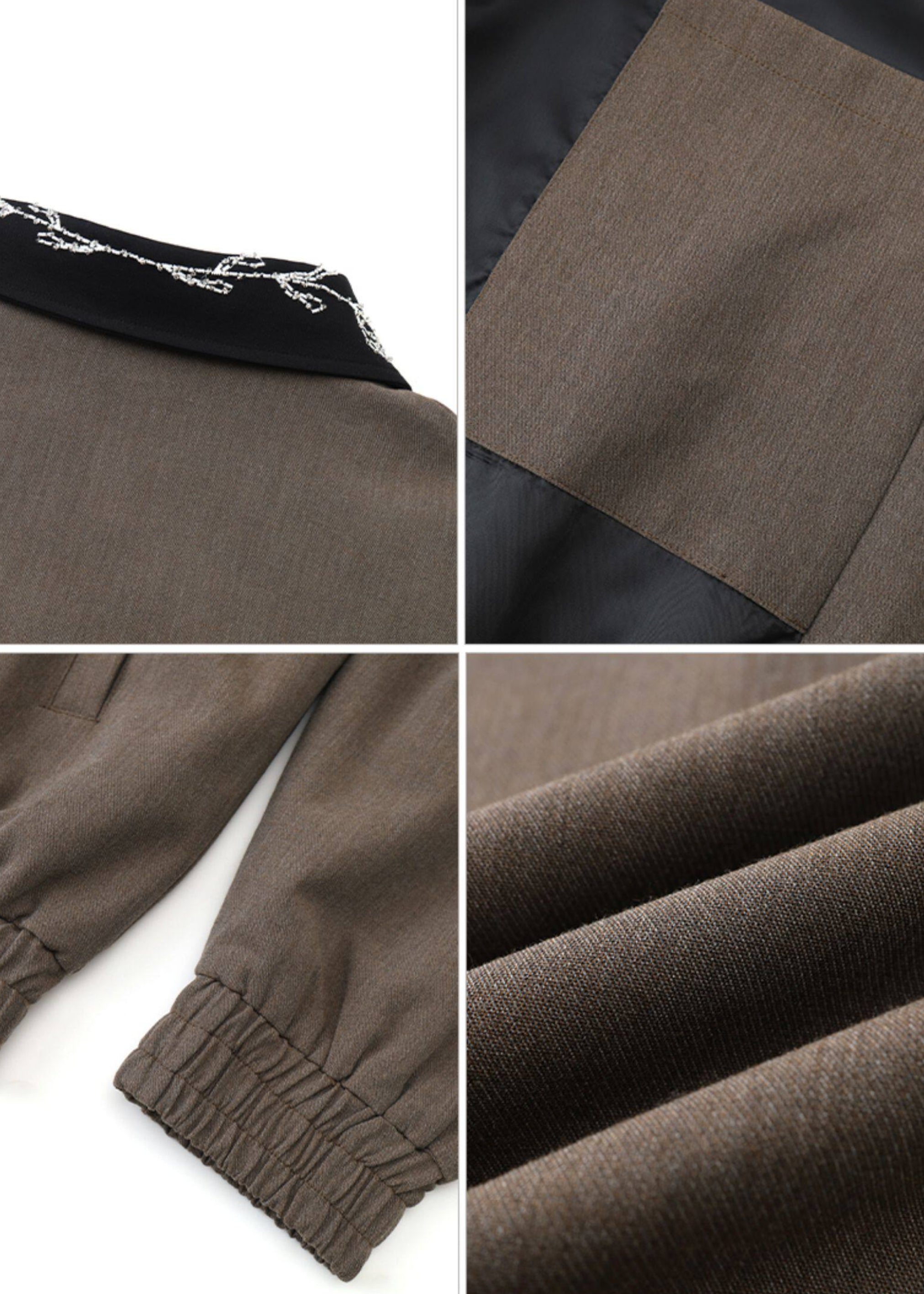 SCRIPT-X BEAD WOOL JACKET