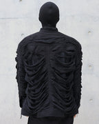DOUBLE LAYER DISTRESSED FRINGE OPIUM JACKET