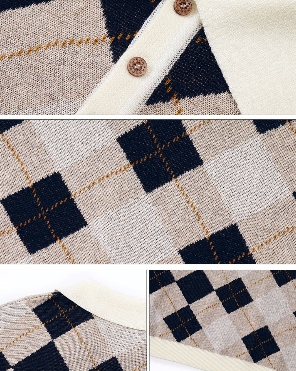 SCRIPT-X ARGYLE WOOL POLO
