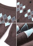 CÁRDIGAN DE LANA CON CREMALLERA OPENFLY ARGYLE