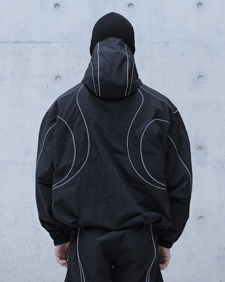NICHE REFLECTIVE HOODIED WINDBREAKER