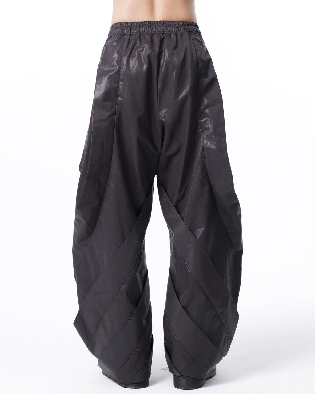 SPIRAL DRAPED WAXED PANTS