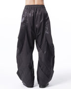 SPIRAL DRAPED WAXED PANTS