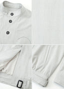 CHAQUETA CON CINTURÓN Y ESTAMPADO TIPO CALEIDOSCOPIO OPENFLY