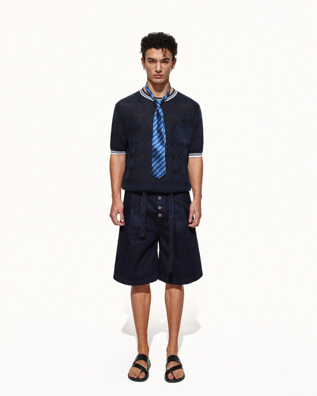 SCRIPT-X LINEN LYOCELL RIB TEE
