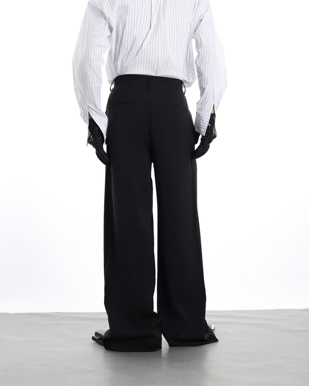 RED WIDE LEG DRESS PANTS