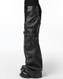 DECONSTRUCTED BIKER LAYERED PANTS