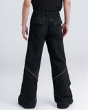 ZIP DARK FLARE PANTS