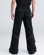 ZIP DARK FLARE PANTS