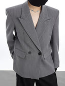 XCULTURE LUXURY STRIPED TAILORED BLAZER