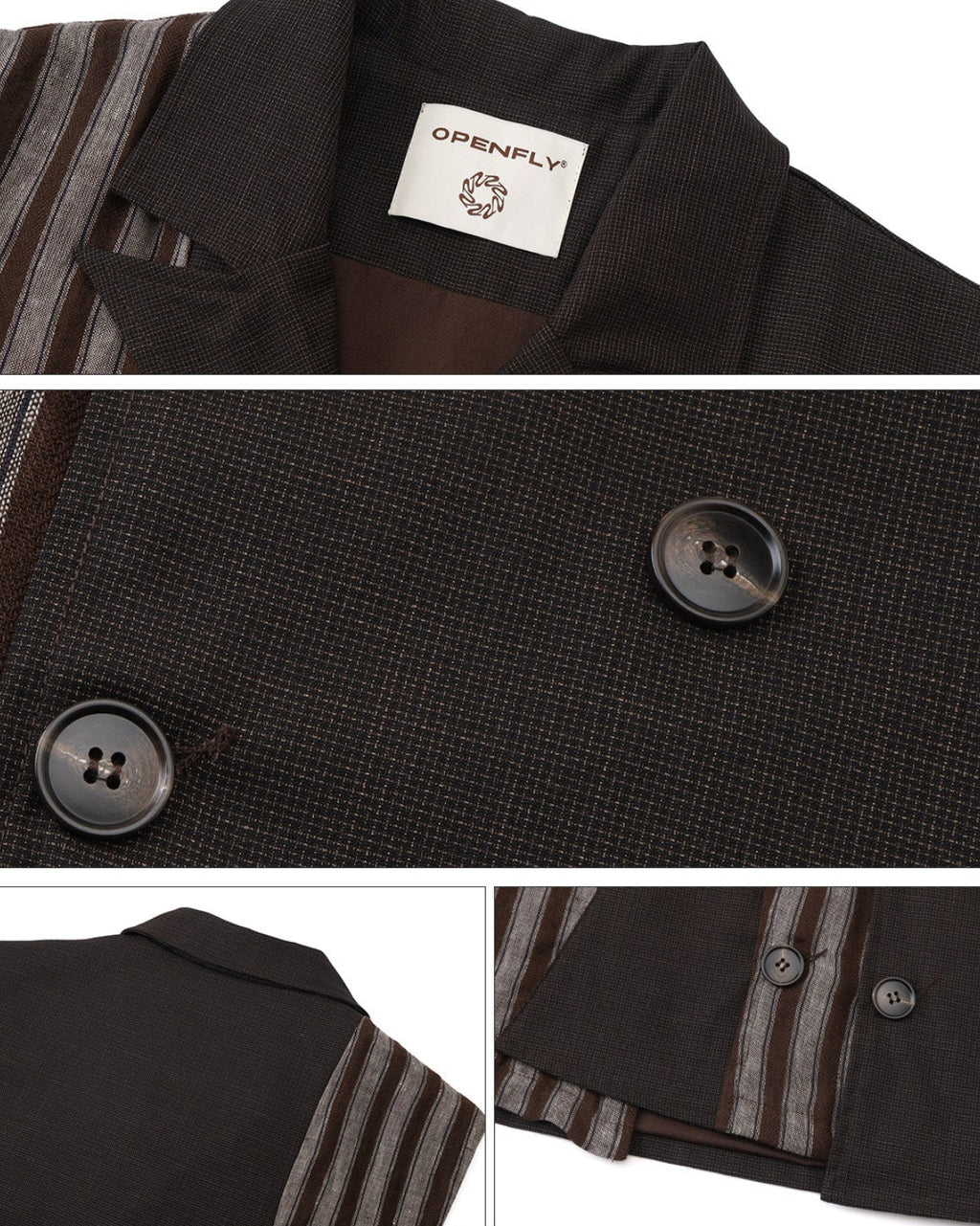 SCRIPT-X STRIPED SUIT VEST