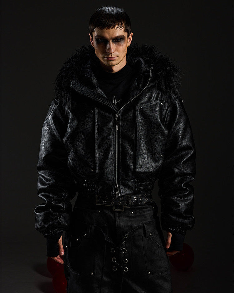 DETACHABLE HOODED BOMBER JACKET