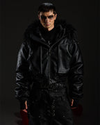 DETACHABLE HOODED BOMBER JACKET