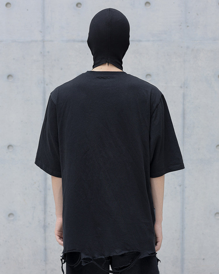 DECONSTRUCTED SPLICED DISTRESSED TEE