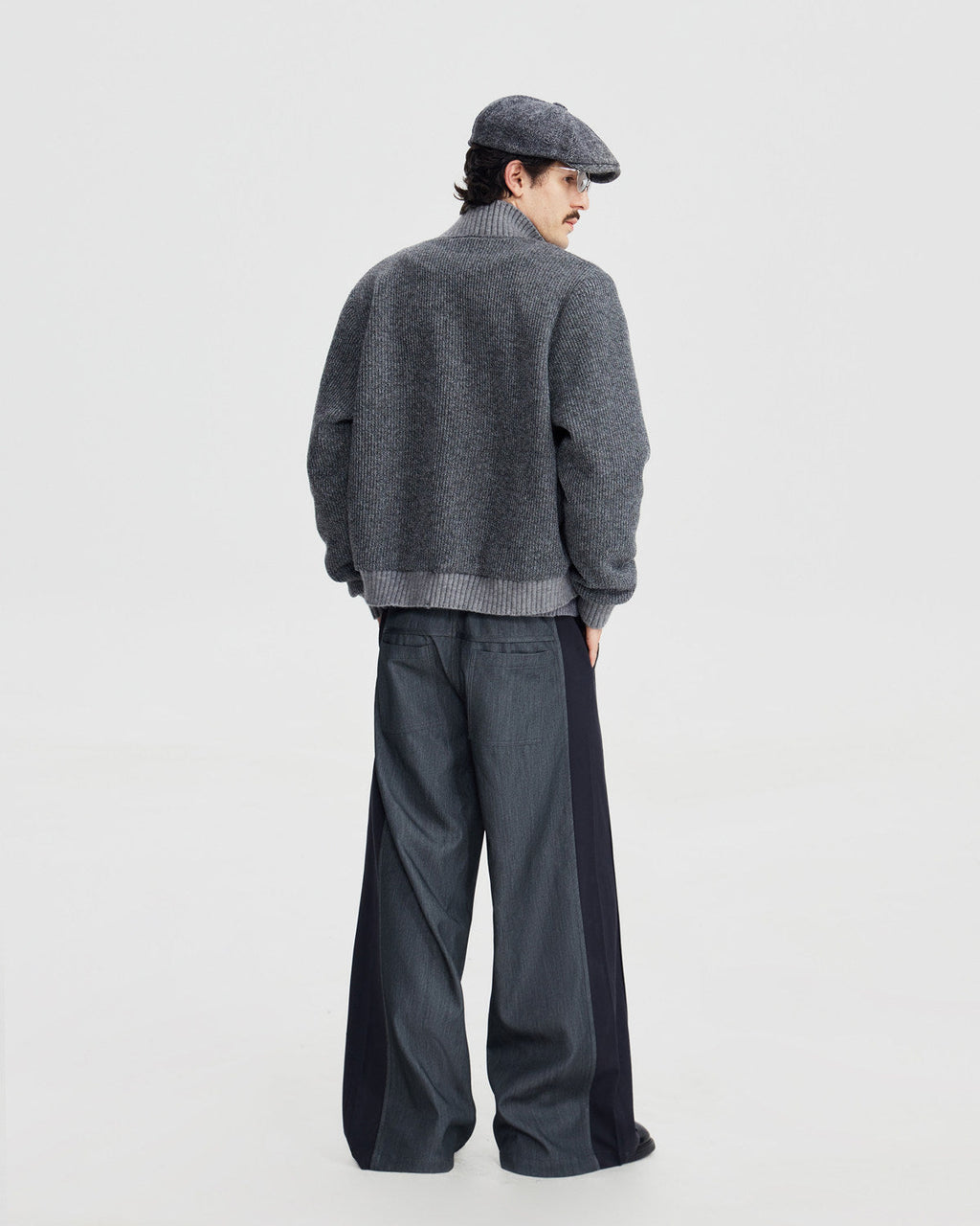 WOOL DECON STRUCTED PANTS