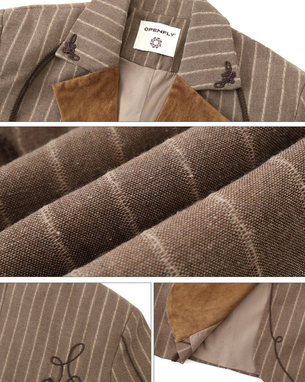 SCRIPT-X STRIPED LINEN BLAZER
