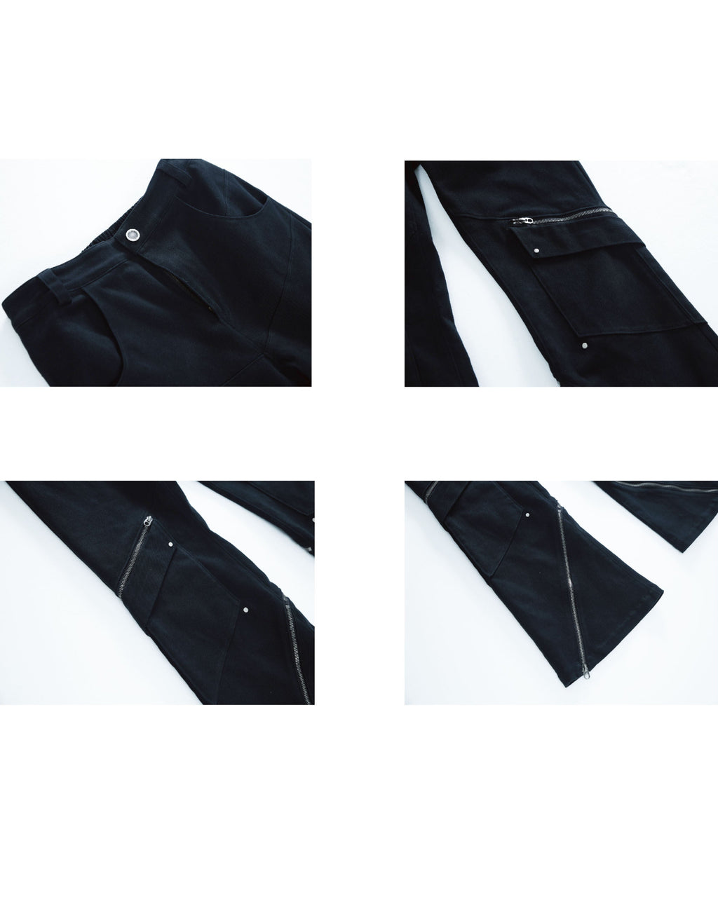 ZIP DARK FLARE PANTS