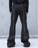 ZIPPER DETAIL FLARE PANTS