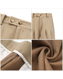 WOOL JACQUARD WIDE PANTS