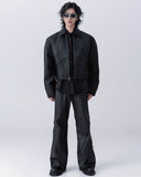 XEQUATION WAXED PADDED BIKER JACKET