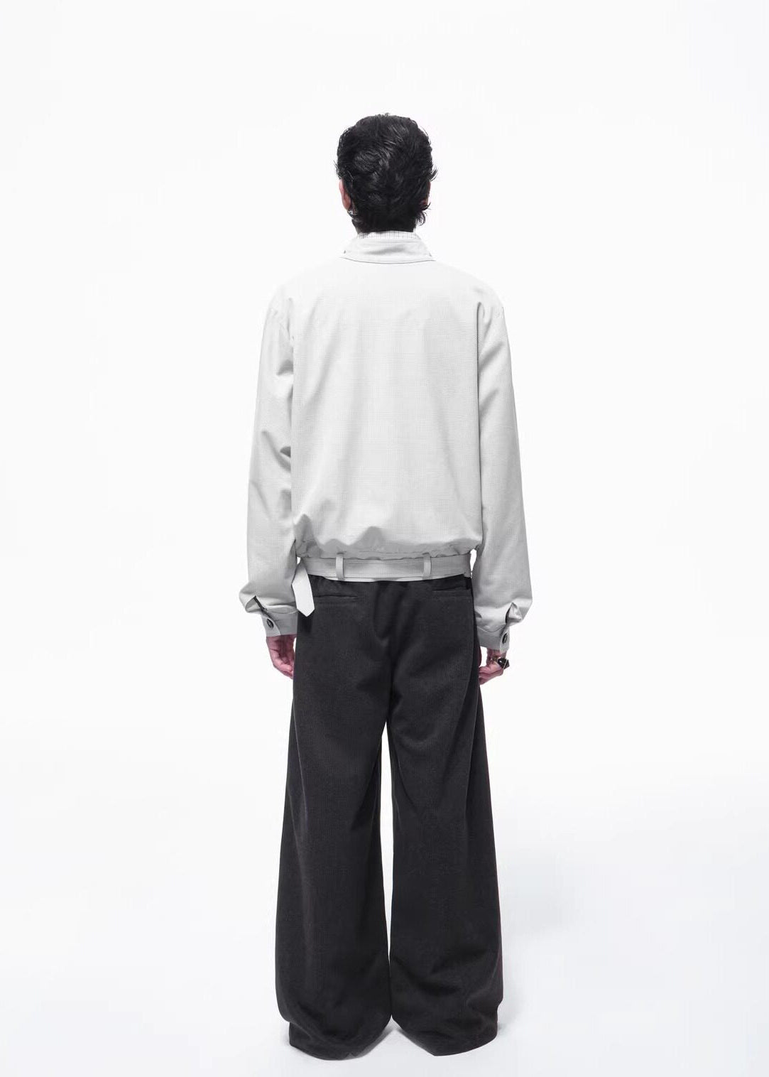SCRIPT-X PLAID BELTED JACKET