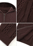 SUDADERA CON CAPUCHA Y CREMALLERA OPENFLY DE CABLE