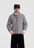 SCRIPT-X CABLE WOOL SWEATER