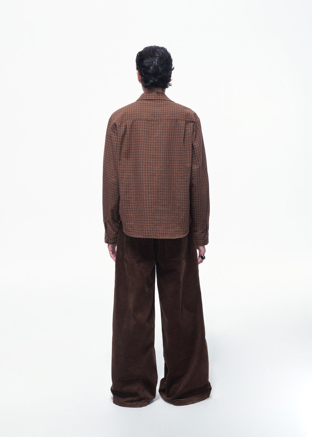 SCRIPT-X PLAID TWO-BUTTON SHIRT