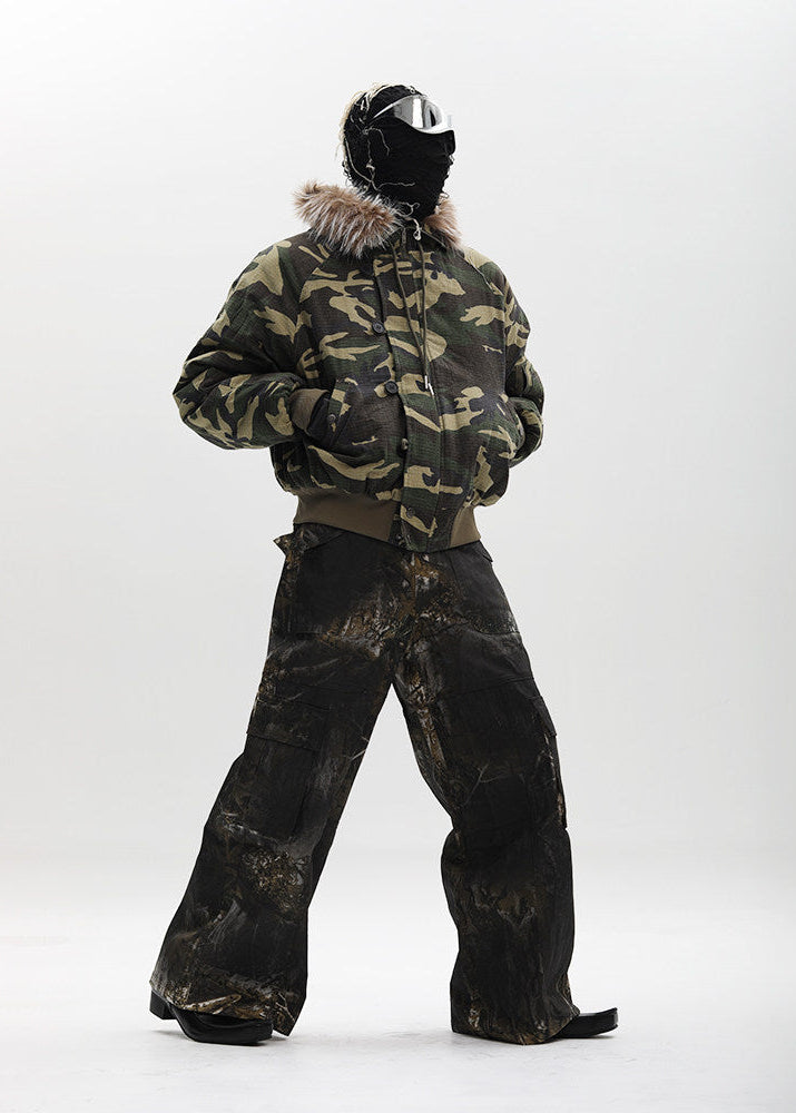 OFF/SC CAMO BOMBER JACKET
