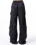 WIDE LEG CARGO PARACHUTE PANTS