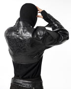 DARK HIPHOP STAND COLLAR PU JACKET