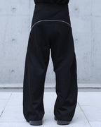 REFLECTIVE CURVED WIDE TRACK PANTS