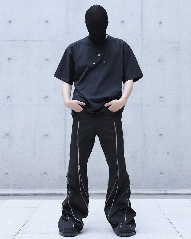 CROSS CUT HEAVY COTTON TEE