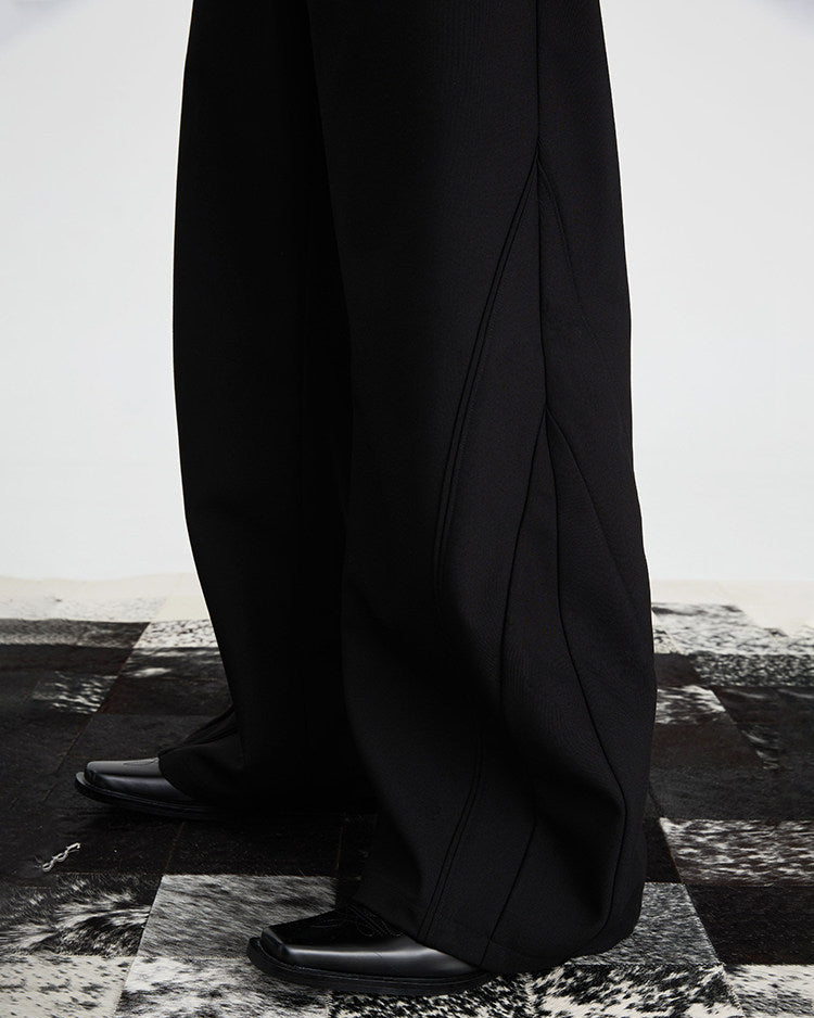 CURVED WIDE FIT PANTS