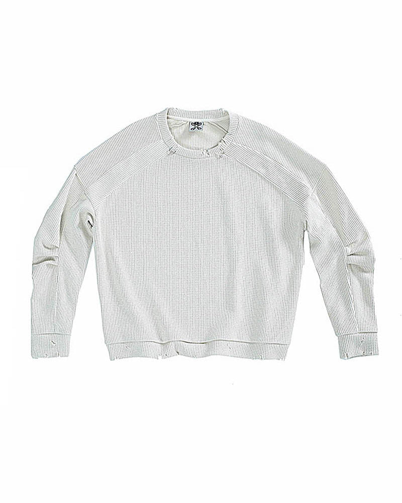 XEQUATION 26SS DISTRESSED CREWNECK