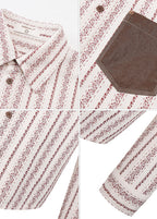 SCRIPT-X STRIPE EMBROID SHIRT
