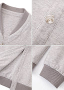 CHAQUETA BOMBER CON BOTONES Y CUELLO EN V OPENFLY