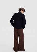 SCRIPT-X WOOL WRAP CARDIGAN