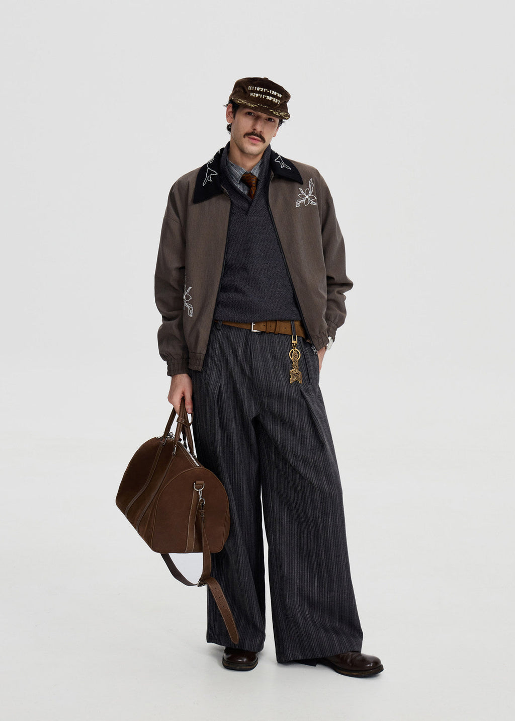 SCRIPT-X BEAD WOOL JACKET