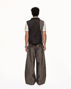 SCRIPT-X STRIPED SUIT VEST