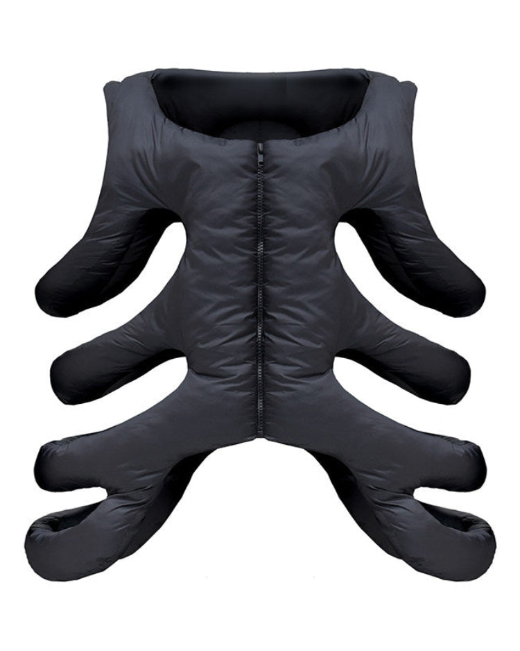CUTOUT ALIEN EXOSKELETON COTTON VEST