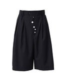 ASYMMETRIC BUTTON WIDE SHORTS