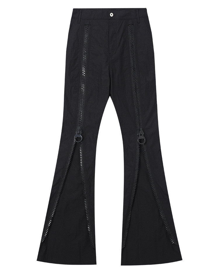 ZIPPER PARACHUTE FLARE PANTS